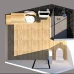 rénovation de salle de bains, plans 3d